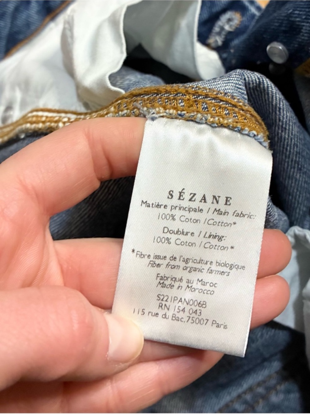 Sezane Slim Mid Rise Jeans - Picture 6 of 6